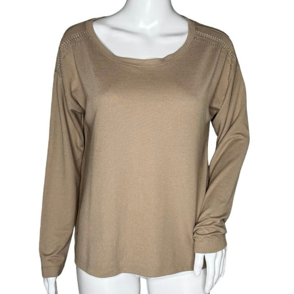Hatley Sweater Womens Medium Beige Everyday Preppy Earthy‎ Neutral Minimalist
